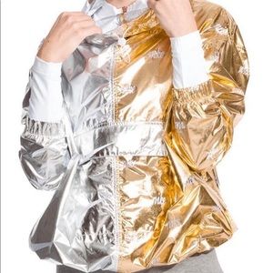 Nike gold and silver windbreaker